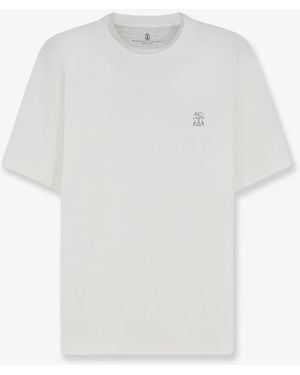 Brunello Cucinelli Cotton T-Shirt - White