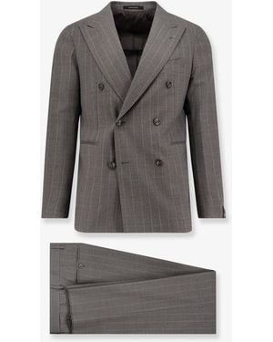 Tagliatore Double-Breasted Virgin Wool Suit - Grey