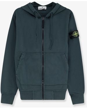 Stone Island Cotton Logo Sweatshirt - Blue