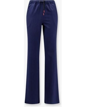 Kiton Cotton Trousers With Drawstring - Blue