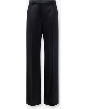 Saint Laurent Fluid Tailored Certified Wool Pants - Black