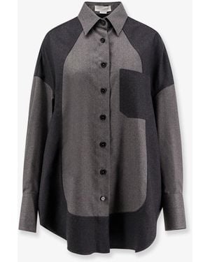 Stella McCartney Mixed Flannel Wool Shirt - Grey