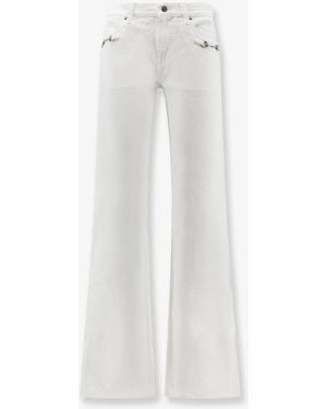 Gucci Cotton Denim Trousers With Hook - White