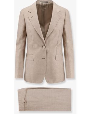 Tagliatore Parigi Linen And Cotton Suit - Natural