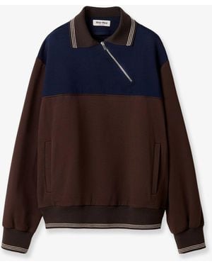 Miu Miu Viscose Sweatshirt - Blue