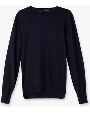 NUGNES 1920 Silk And Cotton Sweater - Blue
