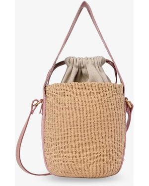 Chloé Woody Raffia Bucket Bag - Natural