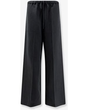 TOTEME Linen And Lyocell Blend Trousers - Black