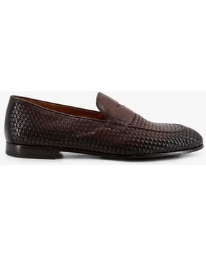 Doucal's Braidy Leather Loafers - Brown