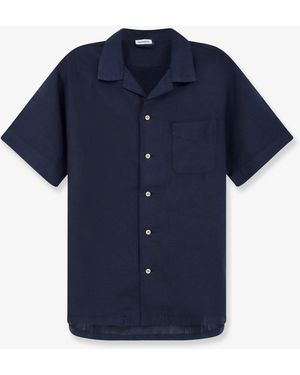 NUGNES 1920 Linen And Cotton Shirt - Blue