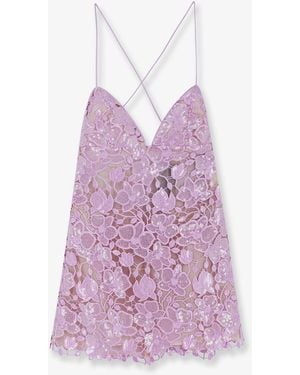 retroféte Kamala Short Dress With All-Over Sequin Detail - Pink