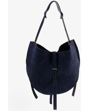 MINOBOSSI Suede Crossbody Bag - Blue