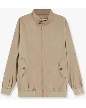 MM6 by Maison Margiela Cotton Jacket With Numeric Signature Internal Tag - Natural