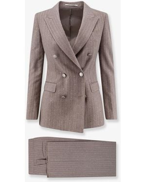 Tagliatore Parigi Double-Breasted Virgin Wool Tailleur - Grey