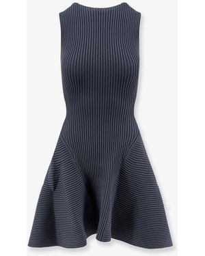 Alaïa Vestito Skater A Coste - Blu