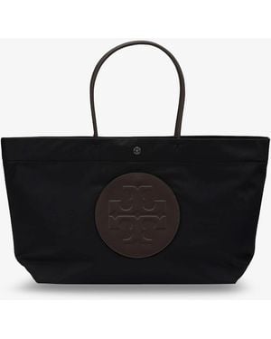 Tory Burch Ella Twist Nylon Shoulder Bag - Black