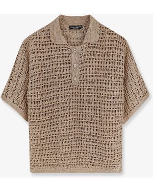 Dolce & Gabbana Perforated Linen Jumper - Natural