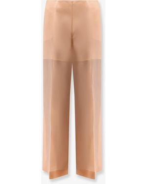 Alberta Ferretti Silk Trousers - White