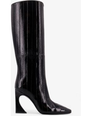 Fendi Arco Hagfish Leather Boots - Black