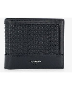 Dolce & Gabbana Dolce & Gabbana Leather Wallet With Woven Pattern - Multicolour