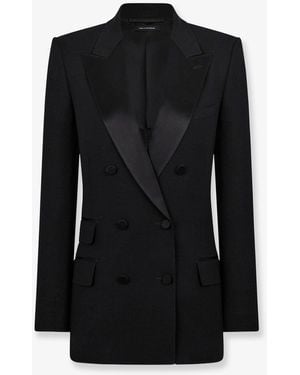 Tom Ford Wool Tuxedo Blazer - Black