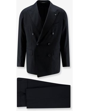 Tagliatore Double-Breasted Virgin Wool Suit - Blue