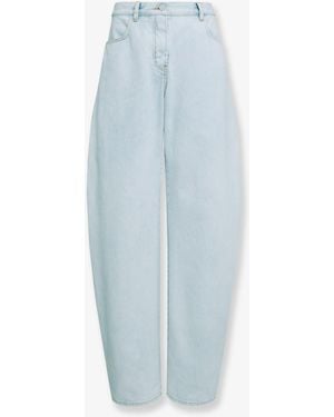 Alaïa Low Round Ice Denim Jeans - Blue