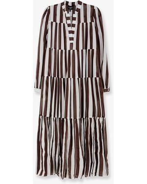 Lavi Speronella Striped Cotton Dress - White