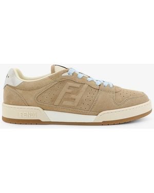 Fendi Match Suede Sneakers - Natural
