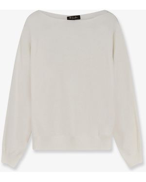 Loro Piana Siena Silk And Cotton Jumper - White