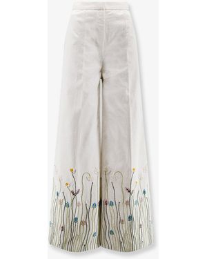 PHILIPPA 1970 Cotton Trousers With Embroidery - White