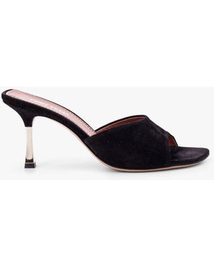 Paris Texas Lorena Animal Print Suede Sandals | Lyst