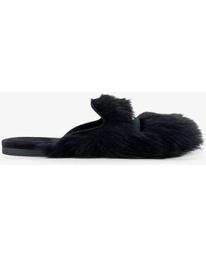 Dolce & Gabbana Dolce & Gabbana Sheepskin And Suede Sandals - Black