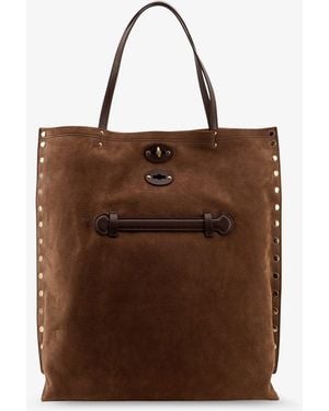Zanellato A Spasso Jones Hammered Leather Shoulder Bag - Brown