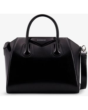 Givenchy Antigona Small Leather Shoulder Bag - Black