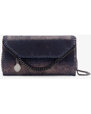 Stella McCartney Falabella Shaggy Deer Fabric Wallet - Blue