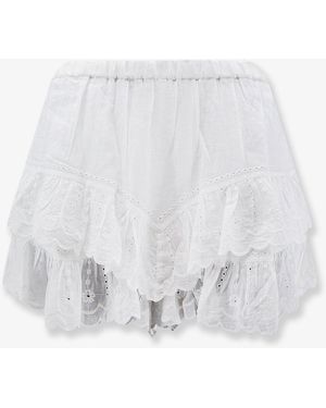 Isabel Marant Jocadia Organic Cotton Shorts - White