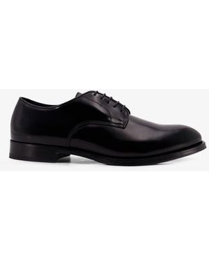 Doucal's Leather Lace-Up - White
