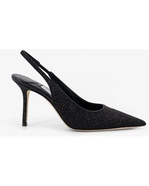 Jimmy Choo Love Pumps With All-Over Glitter Effect - Black