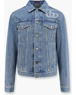 Gucci Giacca Denim Doppia G-Uomo - Blu
