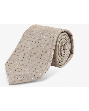 Kiton Tie Silk - White