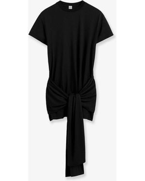 TOTEME Lyocell And Cotton Blend T-Shirt - Black
