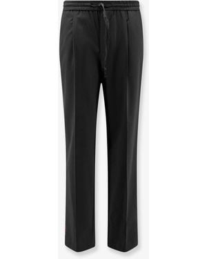 Amaranto Virgin Wool Blend Trousers - Black