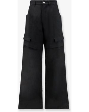 Rick Owens Stefan Cargo Virgin Wool Trousers - Black