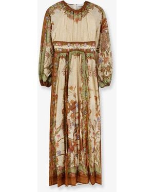 Zimmermann Indra Cotton And Silk Dress - Natural
