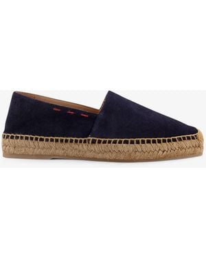 Kiton Suede Espadrillas With Iconic Stitching-Uomo - Blu