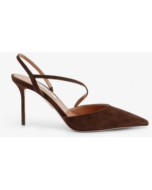 Aquazzura Bow Tie Suede Court Shoes - Multicolour