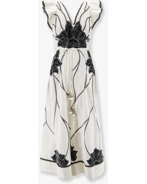 Scarlett Poppies Vittorio Cotton Long Dress - White