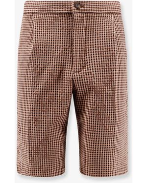 Hevò Torre Lapillo Checked Shorts - White