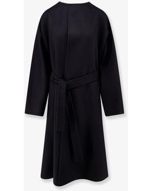 Gucci Wool And Silk Blend Coat - Black